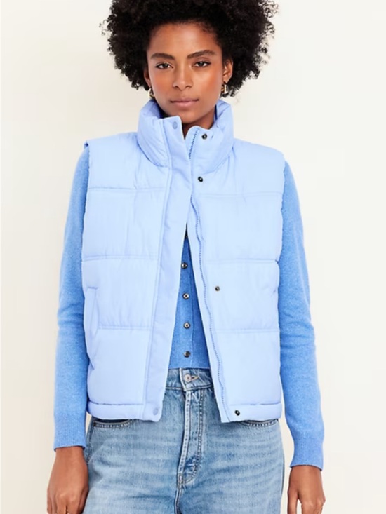 Old Navy Jackets & Blazers - Old Navy Light Blue Quilted Puffer Vest